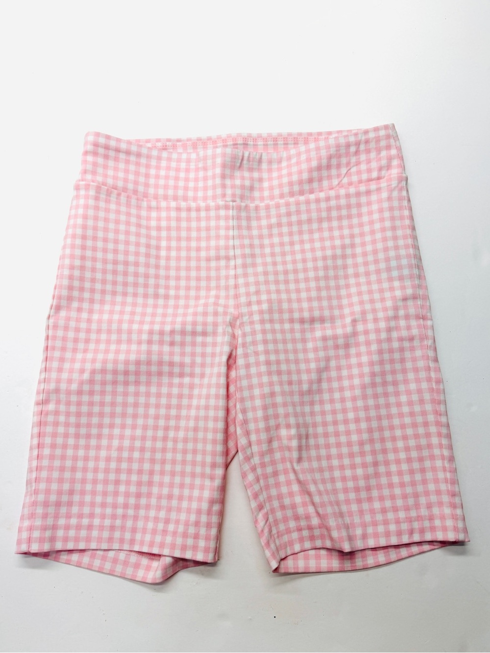 J. McLaughlin Pink Gingham Stretch Bermuda Pull On Masie Shorts